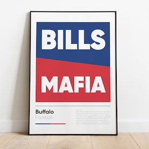 BUFFALO BILLS poster, Nfl Iconic Printed Poster Collection, Wall Art