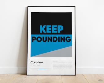 CAROLINA PANTHERS poster, Nfl Iconic Printed Poster Collection, Wall Art