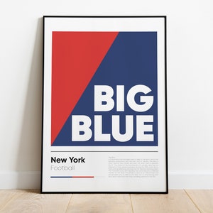 NEW YORK GIANTS poster, Nfl Iconic Printed Poster Collection, Wall Art