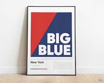 NEW YORK GIANTS poster, Nfl Iconic Printed Poster Collection, Wall Art