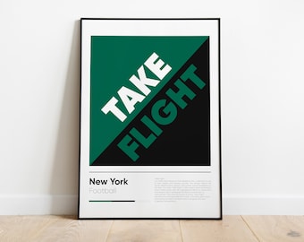 NEW YORK JETS poster, Nfl Iconic Printed Poster Collection, Wall Art