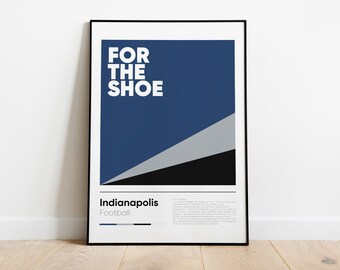 INDIANAPOLIS COLTS poster, Nfl Iconic Printed Poster Collection, Wall Art