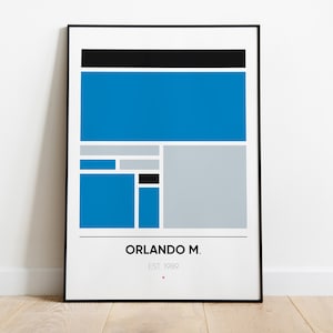 ORLANDO MAGIC poster, Nba Minimal Team Posters Series, wall art printed poster