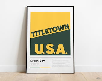 GREEN BAY PACKERS poster, Nfl Iconic Printed Poster Collection, Wall Art