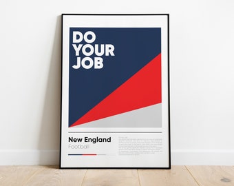 NEW ENGLAND PATRIOTS poster, Nfl Iconic Printed Poster Collection, Wall Art