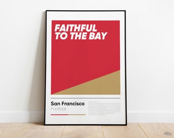 SAN FRANCISCO 49ERS poster, Nfl Iconic Printed Poster Collection, Wall Art