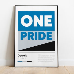 DETROIT LIONS poster, Nfl Iconic Printed Poster Collection, Wall Art