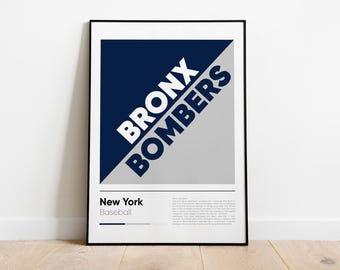 NEW YORK YANKEES poster, Mbl Iconic Phrases Series, Wall Art, Printed Poster