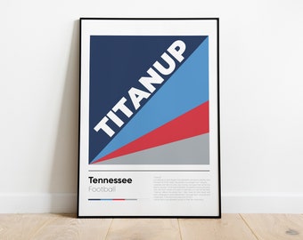 TENNESSEE TITANS poster, Nfl Iconic Printed Poster Collection, Wall Art