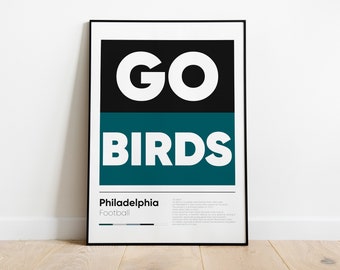 PHILADELPHIA EAGLES, Nfl Iconic Printed Poster Collection, Wall Art