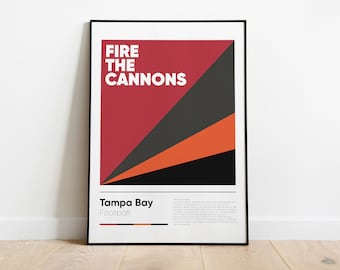 TAMPA BAY BUCCANEERS poster, Nfl Iconic Printed Poster Collection, Wall Art