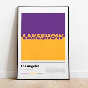 LOS ANGELES LAKERS poster, Lakeshow, Nba Iconic Phrases Series, Wall Art, Printed Poster