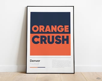 DENVER BRONCOS poster, Nfl Iconic Printed Poster Collection, Wall Art