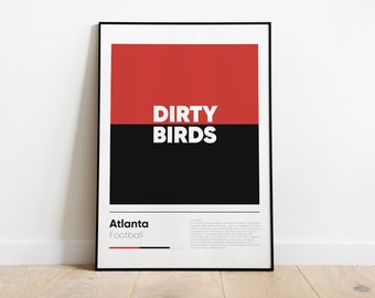 ATLANTA FALCONS poster,  Nfl Iconic Printed Poster Collection, Wall Art