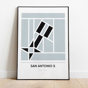 SAN ANTONIO SPURS poster, Nba Minimal Team Posters Series, wall art printed poster