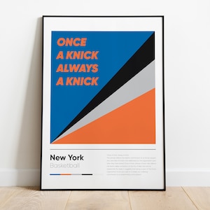 Poster NEW YORK KNICKS, Nba Iconic Phrases Series, Wall Art, Poster stampato