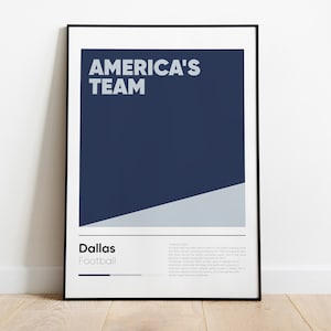 DALLAS COWBOYS poster,  Nfl Iconic Printed Poster Collection, Wall Art