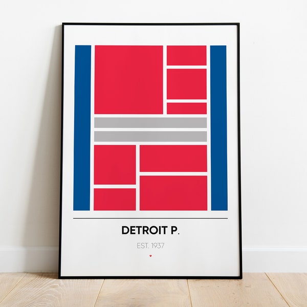 Affiche DETROIT PISTONS, Nba Minimal Team Posters Series, affiche imprimée d'art mural