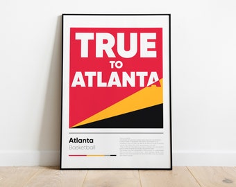 ATLANTA HAWKS, Nba Iconic Phrases Series, Wall Art, Printed Poster