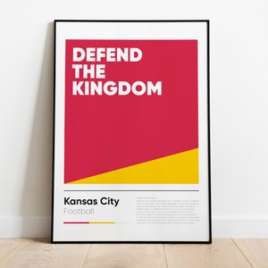 KANSAS CITY CHIEFS poster,  Nfl Iconic Printed Poster Collection, Wall Art