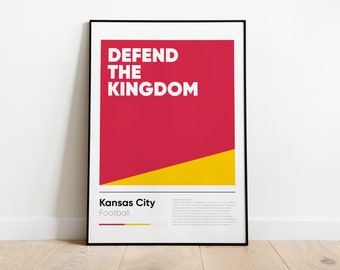 KANSAS CITY CHIEFS poster,  Nfl Iconic Printed Poster Collection, Wall Art