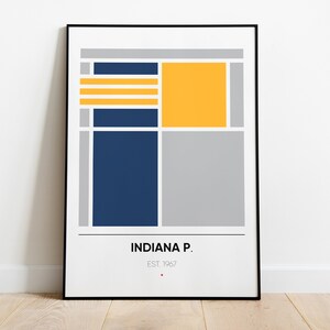 INDIANA PACERS poster, Nba Minimal Team Posters Series, Wall Art, wall art printed poster
