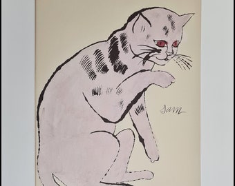 ANDY WARHOL * A Cat named Sam * signed lithograph * art print *limited # 76/100