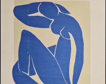 HENRI MATISSE * Nu bleu 1 - Blue Act * 50 x 35 cm * signed lithograph * limited # xx/80