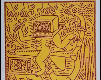 バ*レ様 レア！限定版リトグラフ Keith Haring キースヘリング 【送 Yahoo!オークション - レア 限定150枚 キース・ヘリング