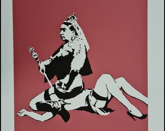 BANKSY * Queen Victoria * 70 x 50 cm * Lithograph * Art Print * limited # xx/150