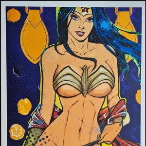 MORTE NYC * Mulher-Maravilha * 45 x 32 cm * assinado * limitado * Certificado # xx/120