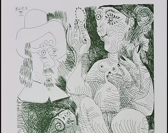希少洋書: PABLO PICASSOドローイング Pablo Picasso, 347 Series Etching on Paper, Signed and
