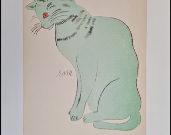 ANDY WARHOL * A Cat named Sam * signed lithograph * art print *limited # xx/100