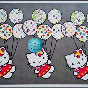 MORTE NYC * Hello Kitty * 45 x 32 cm * assinado * limitado * Certificado # xx/120