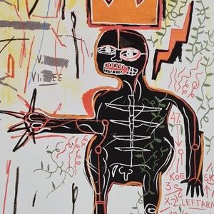 JEAN-MICHEL BASQUIAT With two Strings 70 x 50 cm Lithograph limited xx/300 image 3