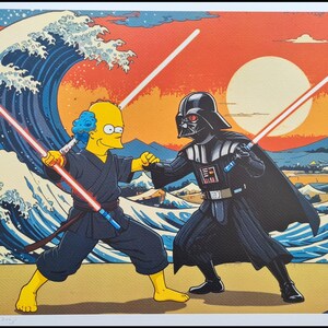 MORTE NYC * Simpsons e Star Wars * 45 x 32 cm * assinado * limitado * Certificado # xx/120