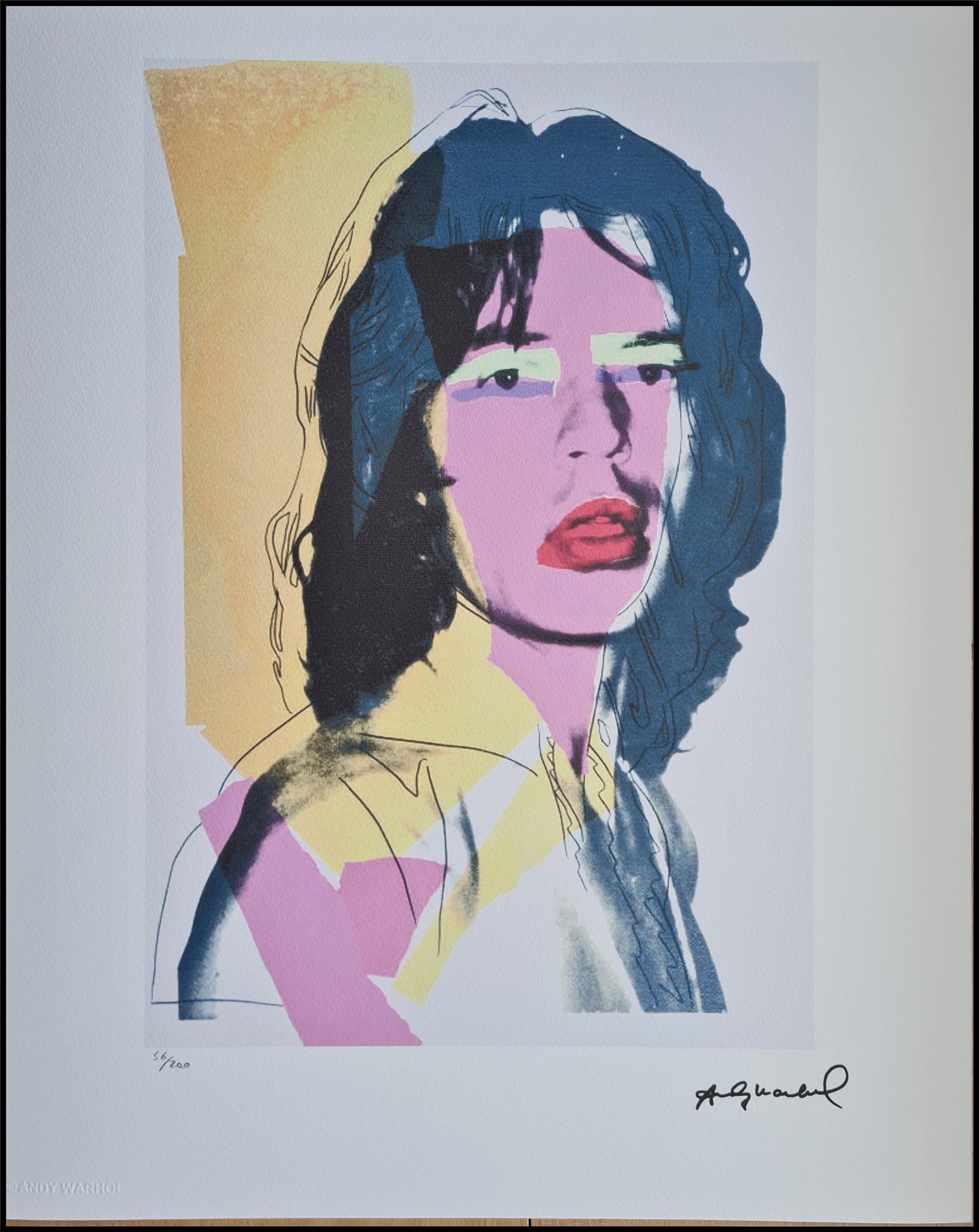 ANDY WARHOL * Mick Jagger * 50 cm x 40 cm * signed lithograph * limited # xx/200