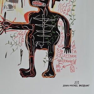 JEAN-MICHEL BASQUIAT With two Strings 70 x 50 cm Lithograph limited xx/300 image 6
