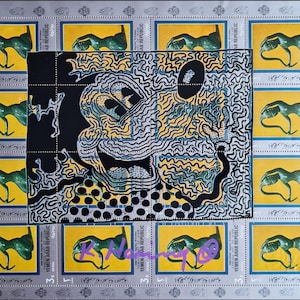 KEITH HARING * Original firmado por el artista en papel membretado - SERIGRAFÍA - incluye certificado