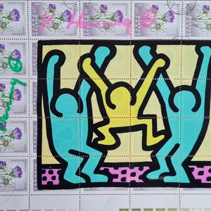 KEITH HARING * Original firmado por el artista en papel membretado - SERIGRAFÍA - incluye certificado