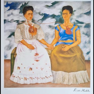 FRIDA KAHLO * The two Fridas * 70 x 50 cm * Lithograph * limited # xx/250