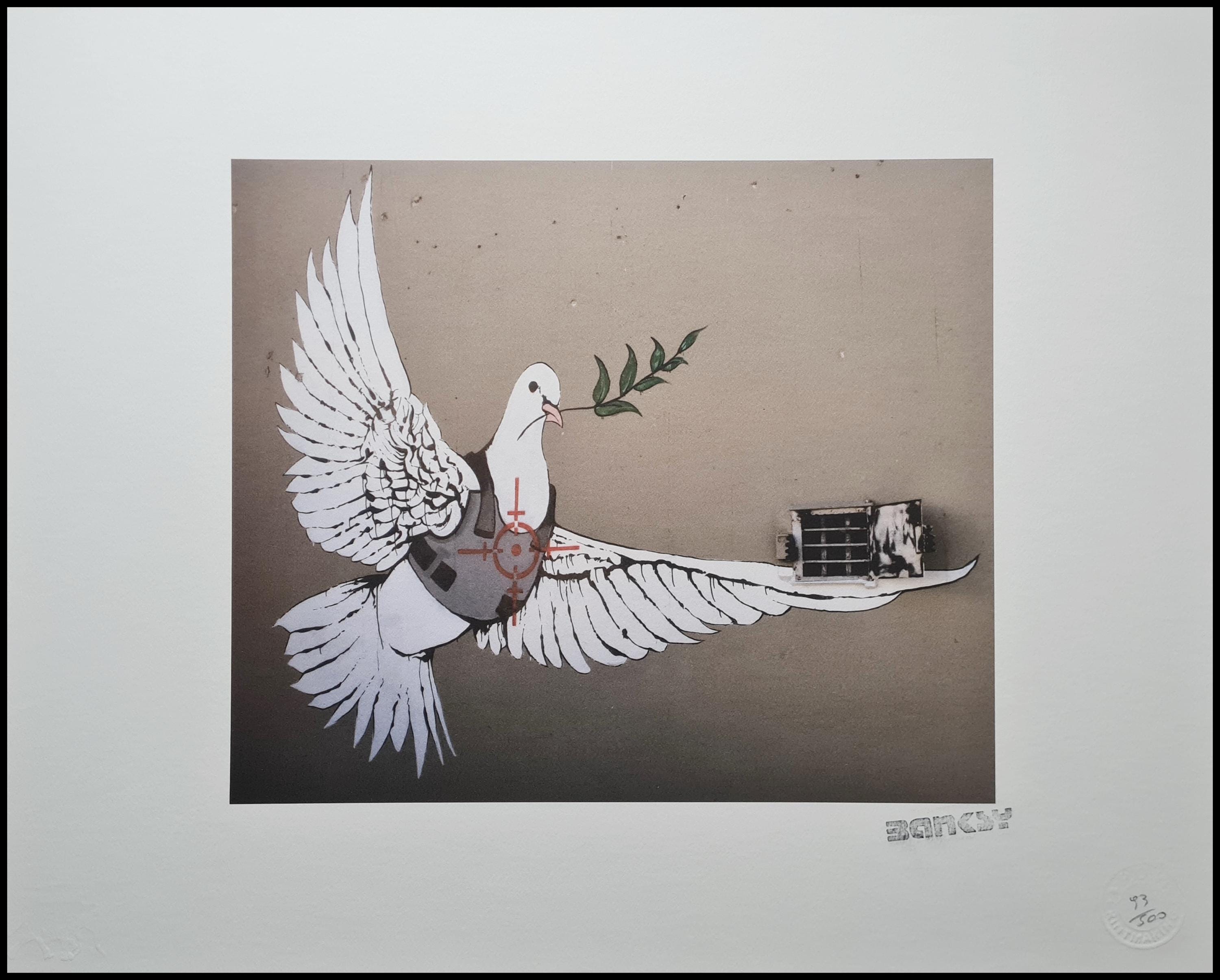 Banksy Dove - Etsy