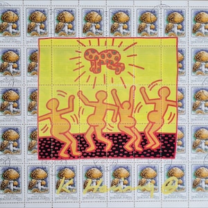 KEITH HARING * Original firmado por el artista en papel membretado - SERIGRAFÍA - incluye certificado