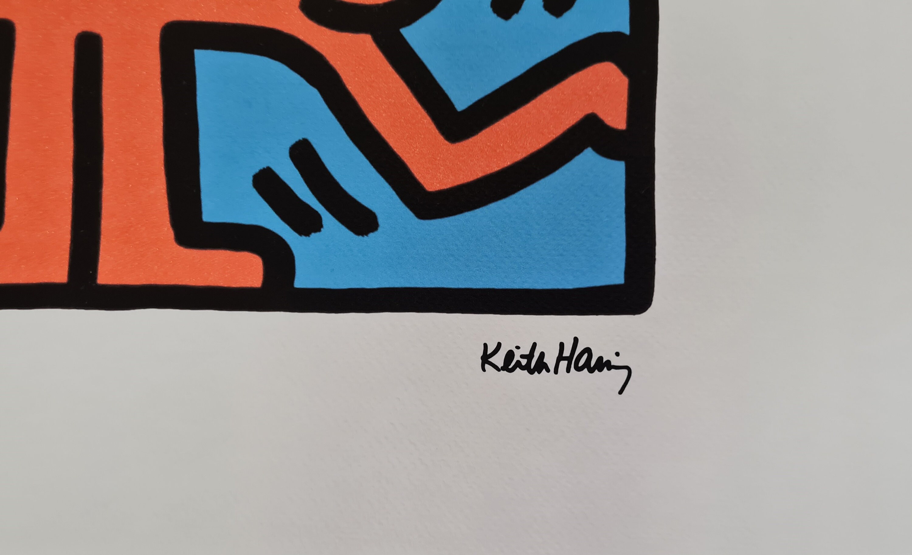 【模写】希少 キース・ヘリング「Pop Shop Quad」リトグラフ サイン入 模写】希少 キース・ヘリング「Pop Shop Quad」リトグラフ