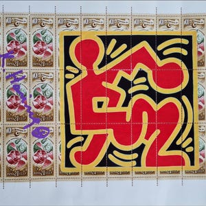 KEITH HARING * Original firmado por el artista en papel membretado - SERIGRAFÍA - incluye certificado