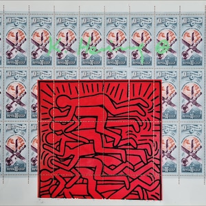 KEITH HARING * Original firmado por el artista en papel membretado - SERIGRAFÍA - incluye certificado