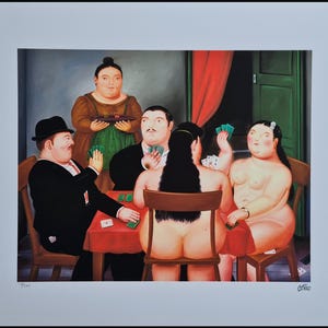 FERNANDO BOTERO * Card Players * 65 x 50 cm * Lithografie * Kunstdruck * limitiert # xx/300