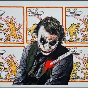 DEATH NYC * Joker & Keith Haring * 45 x 32 cm * assinado * limitado * Certificado # xx/120
