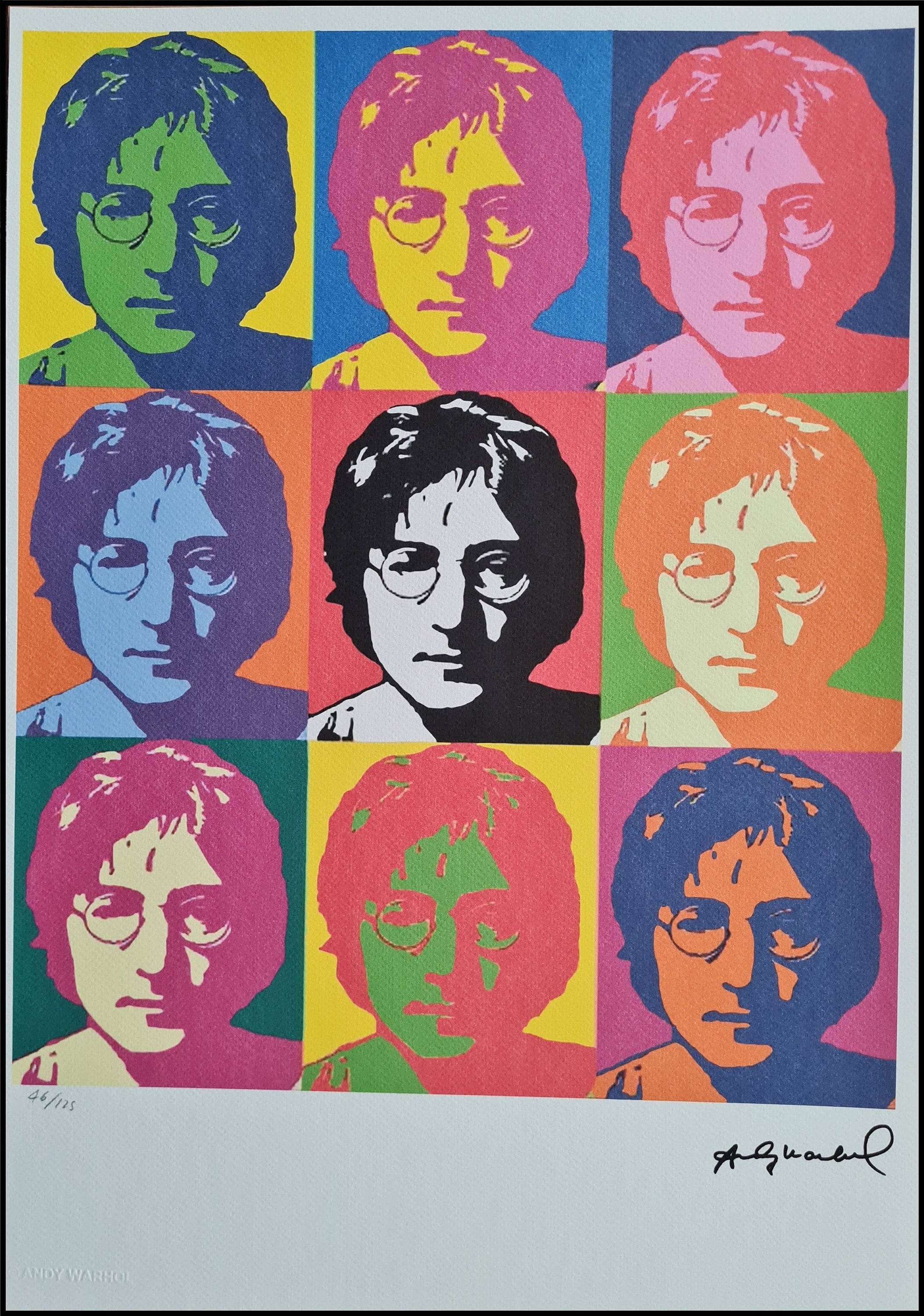ANDY WARHOL * John Lennon * 50 Cm X 35 Cm * Signed ANDY WARHOL * John Lennon * 50 Cm X 35 Cm * Signed
