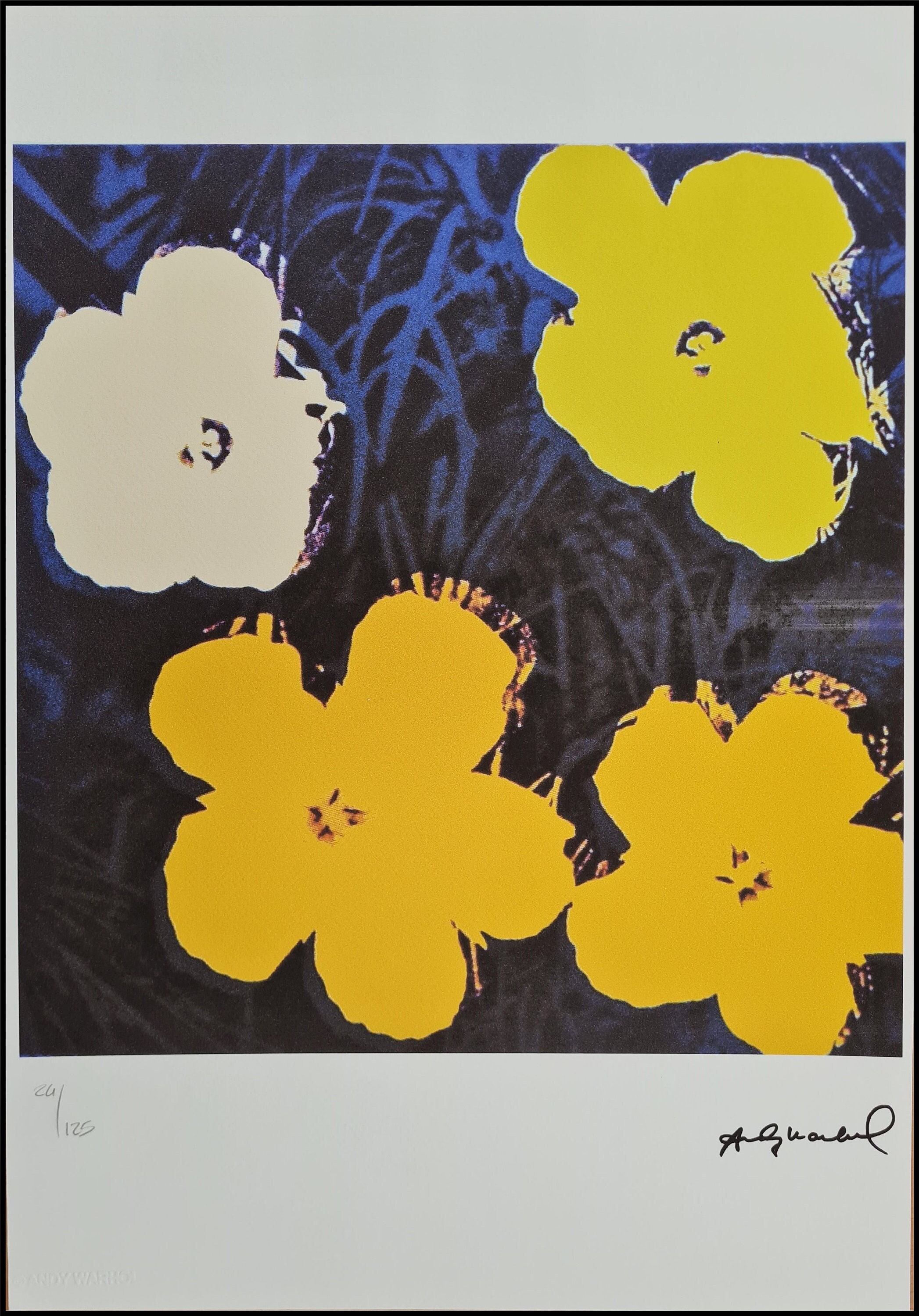 ANDY WARHOL ＊花＊50cm×35cm＊サイン入りリトグラフ＊限定#24